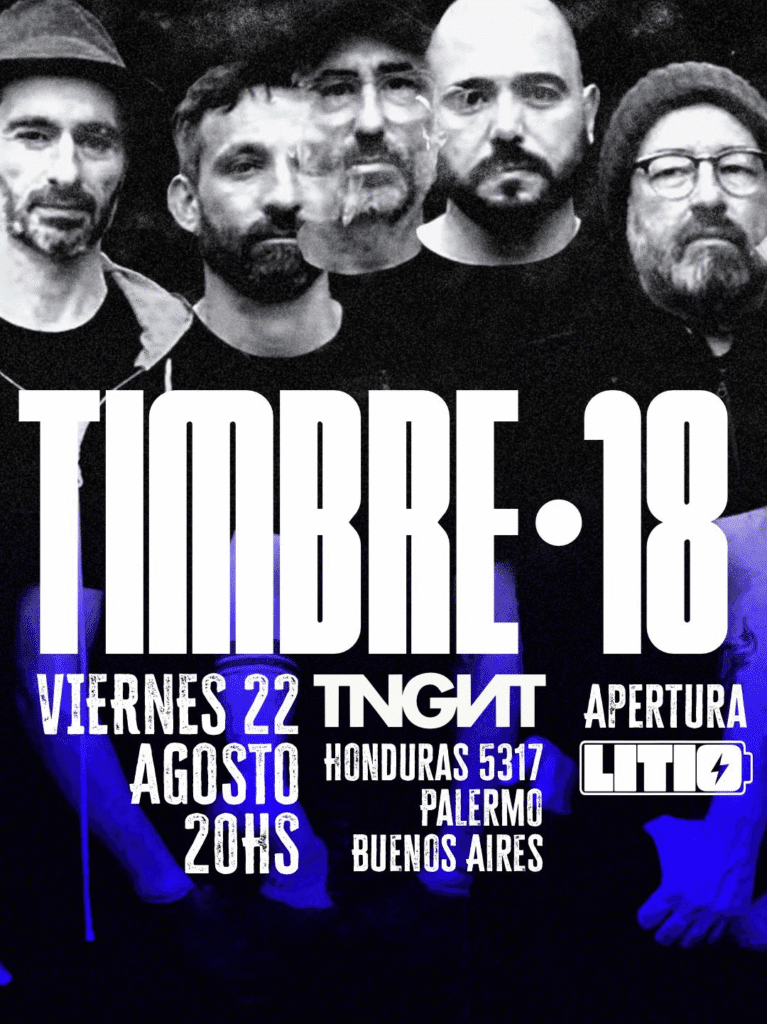 Timbre 18 vuelve a La Tangente y promete un show demoledor para presentar “Bocas del Tiempo” 3