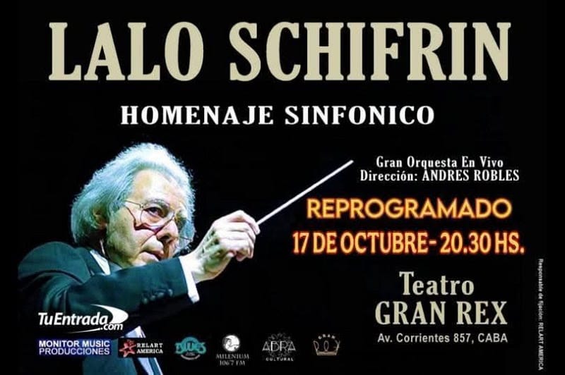 Lalo Schifrin tendrá su homenaje sinfónico en el Teatro Gran Rex el 17 de octubre 3 Lalo Schifrin Gran Rex