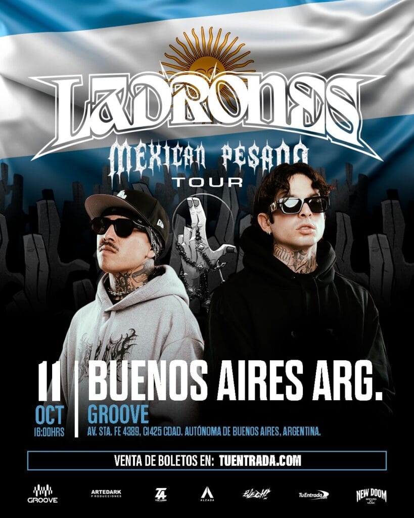 Ladrones trae su “flow pesado” a la Argentina: se presenta el 11 de octubre en Groove 4 ladrones