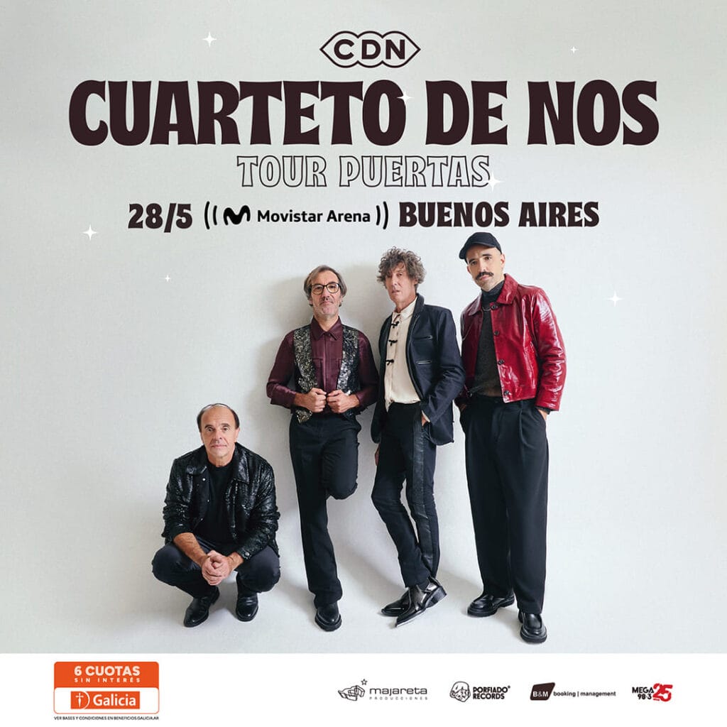 Cuarteto de Nos anuncia un show en el Movistar Arena para el 28 de mayo de 2026 3 Cuarteto de Nos